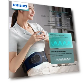 Smart Waist & Abdominal Massager with Heat — Rehabilitation & Therapy Equipment, Philips