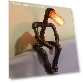 Vintage Industrial Style Water Pipe Robot Table Lamp — Lighting, HauteHive
