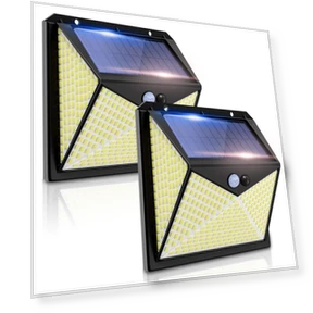 350 LED Solar Sensor Light — Outdoor Security & Flood Lighting, UnqieFire
