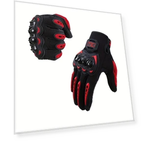 Nylon Motorcycle Gloves with Touchscreen, Hard Protection, Knit Spring-Summer Gloves with Velcro Closure — Gloves, TOIIPL