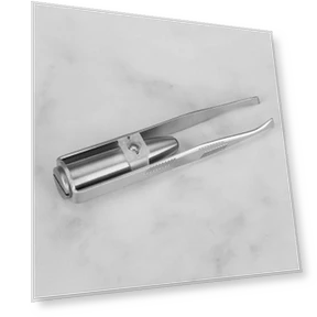 Portable Stainless Steel Eyebrow Hair Removal Tweezer with LED Light — Eyebrow Scissors, Super shoes Mall