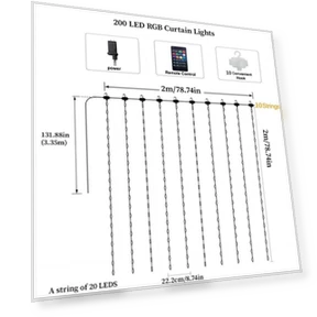 Smart LED Curtain Lights — String Lights, Build My Home