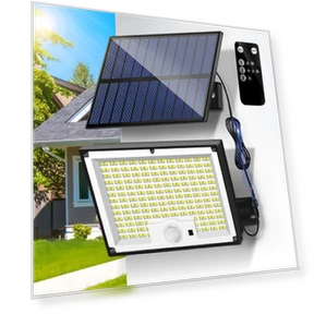 Solar Motion Sensor Lights with 3 Mode — Outdoor Security & Flood Lighting, Intelligent Living Hall