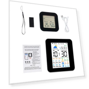 Wireless Weather Station with Indoor Outdoor Thermometer and Humidity Meter — Home Climate Control, Tuya
