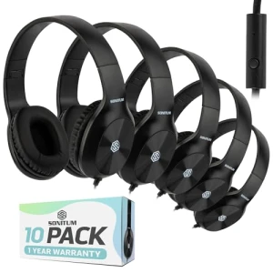 Classroom Headphones Bulk Pack, Sonitum