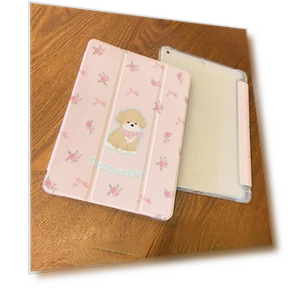 High-Quality Smart Case for iPad with Floral Pattern and Cute Dog — Protective Cases, Joyway