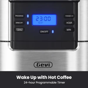 10-Cup Coffee Maker with Built-in Burr Grinder — Coffee Maker, Gevi