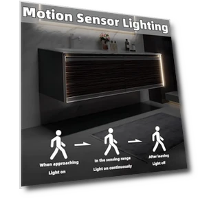 Single Sink Bathroom Vanity Cabinet with Smart Mirror — Medicine Cabinets, ZGNBSD