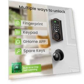 Smart Deadbolt Front Door Lock — Locks, GHome Smart
