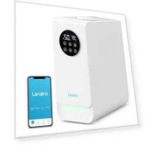 Smart Humidifier for Large Room with Warm & Cool Mist — Air Moisturizers, Livatro