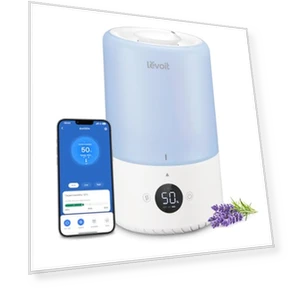 Smart Humidifier with App Control, Top Fill Design, and Essential Oil Diffuser — Air Moisturizers, LEVOIT