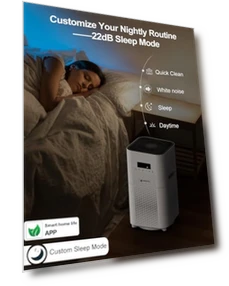 Smart WiFi Air Purifier for Large Rooms — Activated Carbon Air Purifiers, DAYETTE