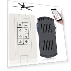 Universal Ceiling Fan Remote Control Kit with Dimmer and Timing — Ceiling Fan Wall Controls, Prichor