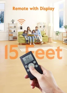 WIFI Wall Outlet Space Heater with Remote and LED Display, GiveBest