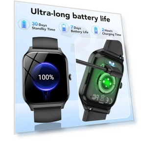 Fitness Tracker with Bluetooth Calls and AI Voice Control — Smartwatches, CASCHO