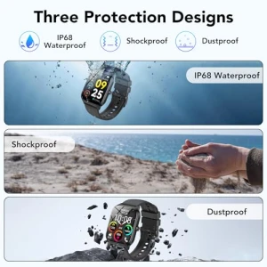 Fitness Tracker with Bluetooth Calls and AI Voice Control — Smart Watch, CASCHO