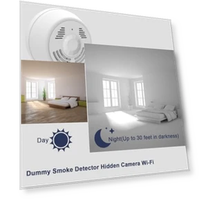 Security Camera with Smoke Detector — Covert Surveillance, WNAT