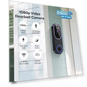 Smart Video Doorbell Camera with Doorbell Receiver — Smart Home Security, KyraNexo