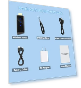 Wireless HDMI Display Dongle Adapter — USB, BRAIDOL