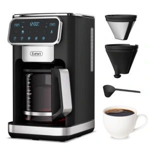 12-Cup Programmable Coffee Maker with Touch Screen & Reusable Filter — Coffee Maker, Gevi