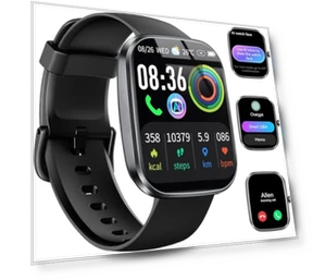 AI Smart Watch with ChatGPT, Bluetooth Calling, 110+ Fitness Modes, Health Monitor, IP68 Waterproof — Smartwatches, uaue