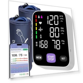 Bluetooth Blood Pressure Monitor with Dual Cuffs — Blood Pressure Monitors, Andesfit