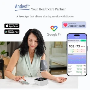 Bluetooth Blood Pressure Monitor with Dual Cuffs — Blood Pressure Monitor, Andesfit