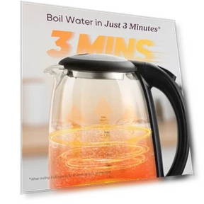 Electric Kettle with Borosilicate Glass — Kettles & Tea Machines, Cosori