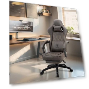 Gaming Chair with Footrest, Massage Lumbar Support, and Pocket Spring Cushion — Gaming Chairs, Dowinx