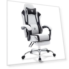 Gaming Chair with Footrest, Massage Lumbar Support, and Gel Pad — Gaming Chairs, Morkprism