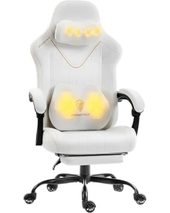 Gaming Chair with Shiatsu Neck Massager and Lumbar Support — Massage Chairs, Dowinx