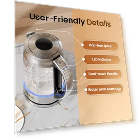 Glass Electric Kettle — Kettles & Tea Machines, Topzee