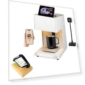 High-Resolution Portable Auto Coffee Latte Art Maker — Edible Printers, WISHILO