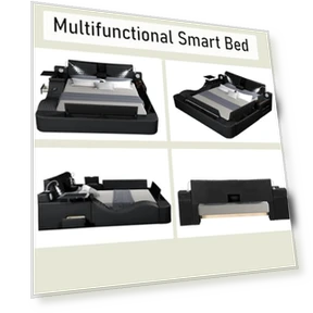 Multifunction Smart Bed Frame with Lights, Massage, and Storage — Beds & Tables, Dapedomal