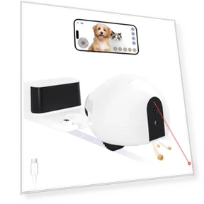 Cat Camera with Interactive Pointer Toy, Moving Robot for Dog and Cat, Mobile Pet Camera Treat Dispenser with Phone App,... — Cameras & Monitors, pumpkii