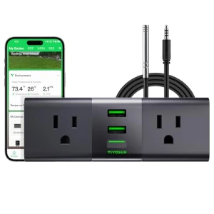 GrowHub Outlet Controller with Temperature and Humidity Sensor Probe — Smart Plug, VIVOSUN