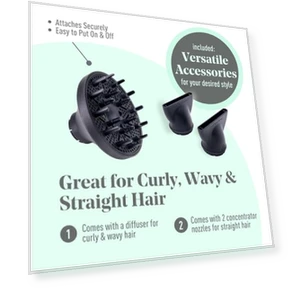 Ionic Hair Dryer with Diffuser — Dryers & Accessories, MINT