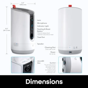 Pet Treat Dispenser with Camera — Automatic Pet Feeder, Geeni