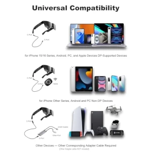 AR Glasses with T-Box, Portable Massive Screen, Myopia Adjustable, Smart Glasses — Smart Glasses, TQSKY