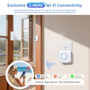 Door Sensor Chime with App Alerts, Satisure