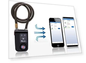 Keyless Bluetooth Bike/Motorcycle/Gate Lock with Alarm and Braided Steel Cable — Padlocks & Hasps, NUNET