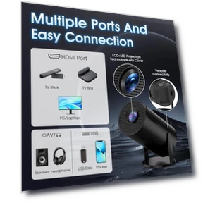 Mini Projector with WiFi and Bluetooth Built-in Apps — Home Theater Projectors, Gaimoo