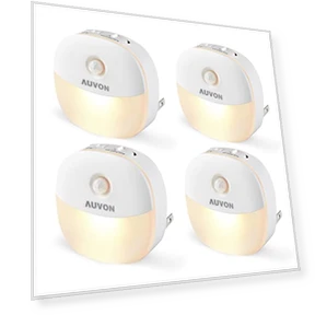 Plug in Night Light with Motion Sensor and Dusk to Dawn Sensor — Night Lights, AUVON