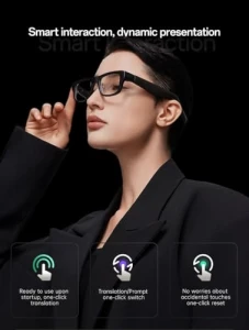 Smart Glasses with AR Display, Invisible Teleprompter, and AI Real-Time Translation — Smart Glasses, Domars