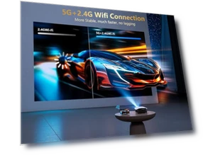 Smart Mini Projector with WiFi and Bluetooth — Home Theater Projectors, GooDee