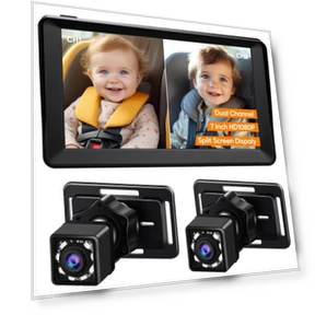 Dual-Lens Car Baby Monitor with Infrared Night Vision — Rearview Safety Systems