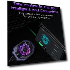 Fun-Cooler 3 Pro 20W Semiconductor Cooling Back Clip Phone Radiator — Cooling Pads & Fans, Black Shark