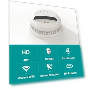 Hidden Camera Smoke Detector — Covert Surveillance, CAMDUCK