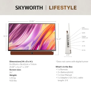 Portable Smart TV with Battery — Smart TV, Skyworth