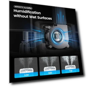 Smart Humidifier with Essential Oil Diffuser and Night Light — Air Moisturizers, MERONTE